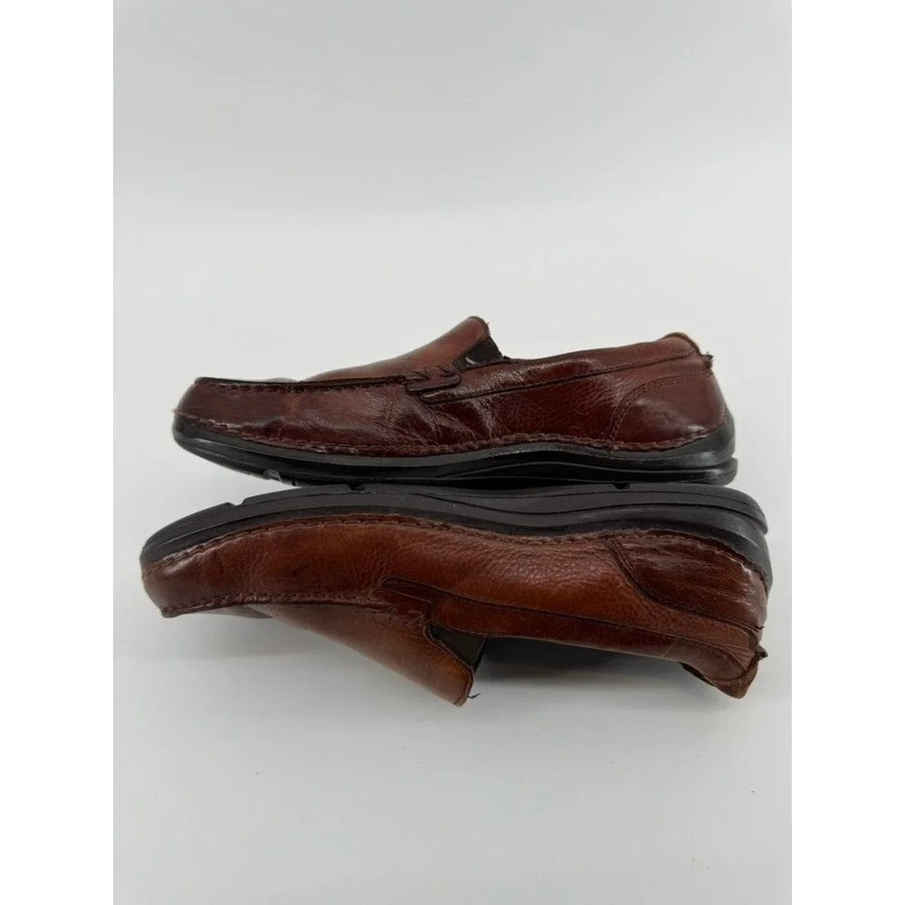 Rockport Mens prowalker Brown Leather Slip On Loafers adiPRENE Shoes Size 9 M